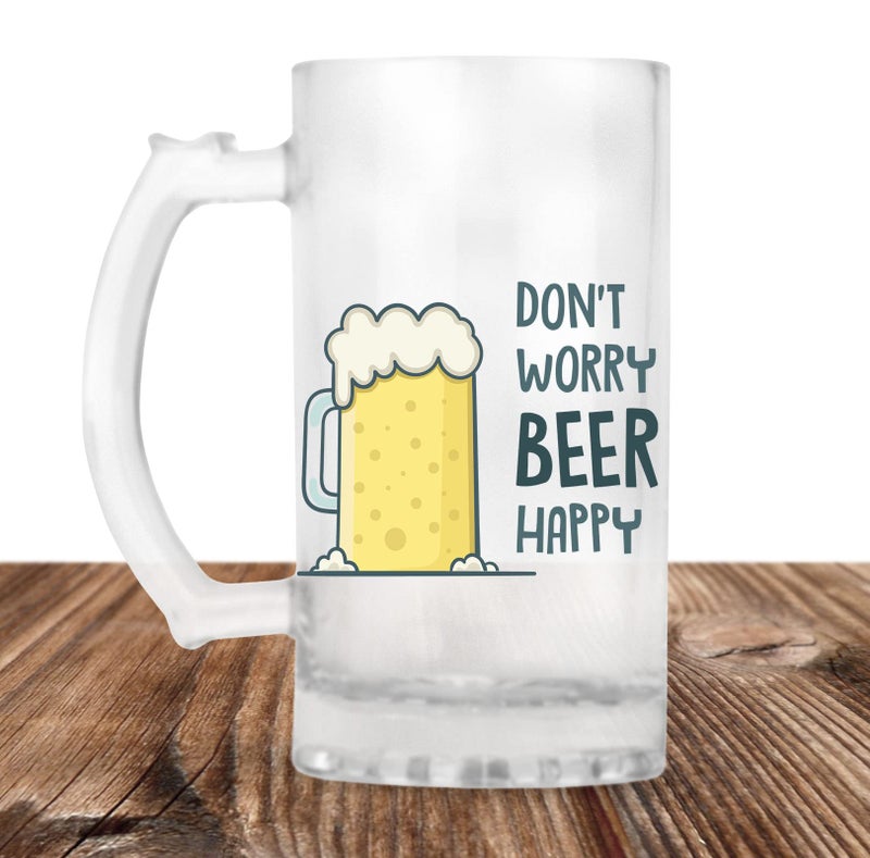 Chhaap Printed Beer Mug with Handle Quotes Printed for Freezer Gift for Men Dad Brother Husband Son Boyfriend Friends (470 ml)(BRMUG-1) - Image 3