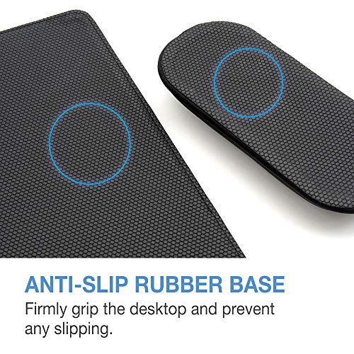 SenseAGE Detachable Ergonomic Mouse Pad with Wrist Rest Support, Adjustable Placement for Pain Relief, Non-Slip Base, for Computer & Laptop, Office Desk Accessories, 9.7 x 7.3 in (Dark Grey) - Image 3