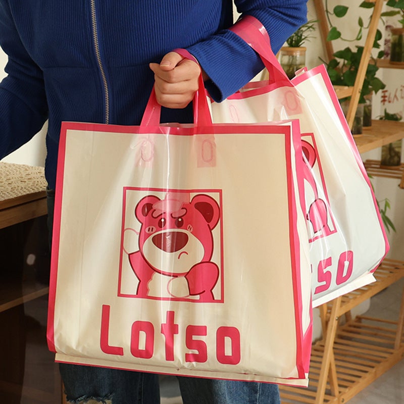 Clothing Handbag Shopping Mall Shopping Satchel Packaging Bag Pe Cartoon Print Children'S Clothing Shoes Clothing Bag - Image 5