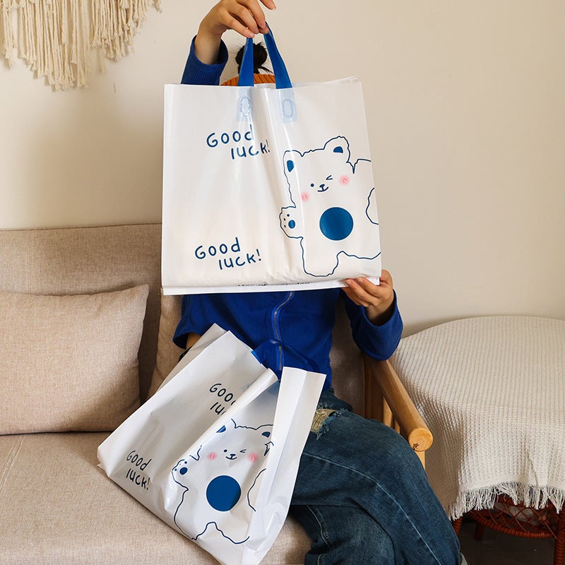 Clothing Handbag Shopping Mall Shopping Satchel Packaging Bag Pe Cartoon Print Children'S Clothing Shoes Clothing Bag - Image 1