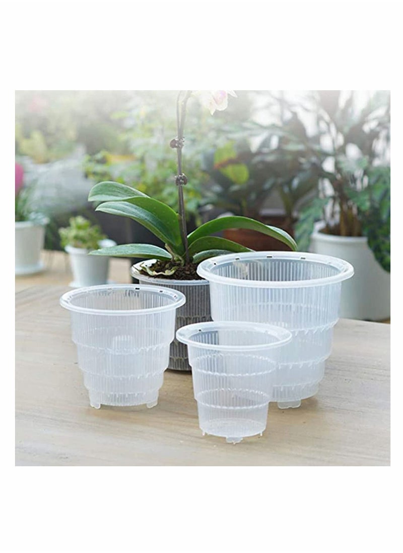 Excefore Orchid Plant Pot Crystal Pot Planter Breathable Slotted Baskets Great Aerification and Drainage15 12 10 ( cm )  - Image 5