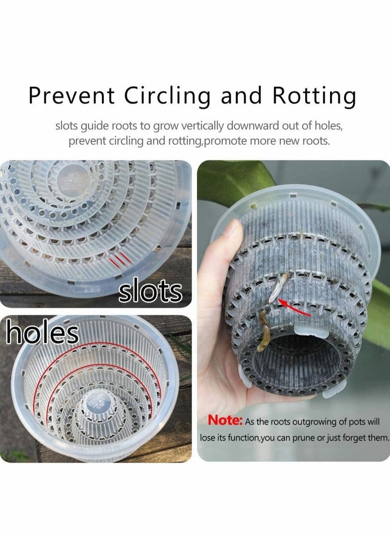 Excefore Orchid Plant Pot Crystal Pot Planter Breathable Slotted Baskets Great Aerification and Drainage15 12 10 ( cm )  - Image 4
