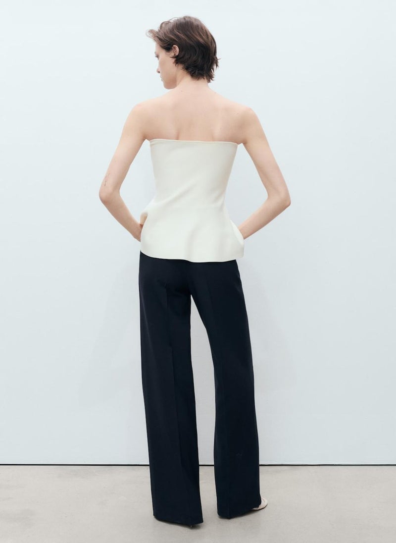 MANGO Straight With Contrasting Button Detail Pants  - Image 2