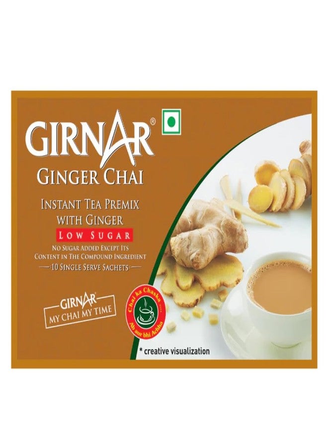 Girnar Instant Chai (Tea) Premix With Ginger Unsweetened, 10 Sachet Pack - Image 5