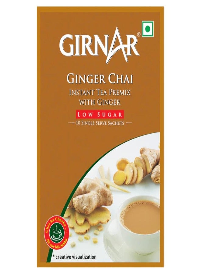 Girnar Instant Chai (Tea) Premix With Ginger Unsweetened, 10 Sachet Pack - Image 4