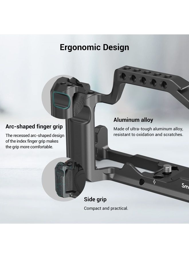 SmallRig M50 /M50 II /M5 Cage (Upgraded), Aluminum Alloy Video Film Movie Making Rig with Integrated Grip and NATO Rail for Canon M50 /M50 II /M5 2168C - Image 5