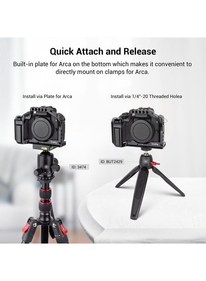 SmallRig M50 /M50 II /M5 Cage (Upgraded), Aluminum Alloy Video Film Movie Making Rig with Integrated Grip and NATO Rail for Canon M50 /M50 II /M5 2168C - Image 4