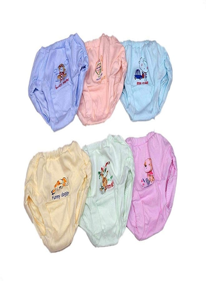 little PANDA Kids Unisex Soft Hosiery Cotton Panties, Multi-Colored (Pack of 6) (6-12 Months) - Image 1