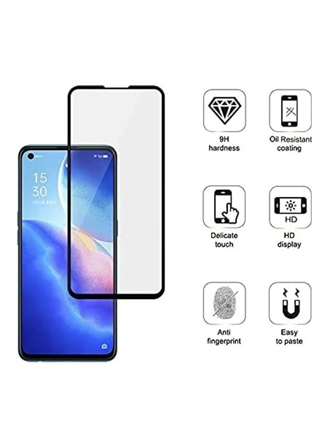 ICS Tempered Glass Screen Protector For Oppo Reno5 Clear/Black - Image 2