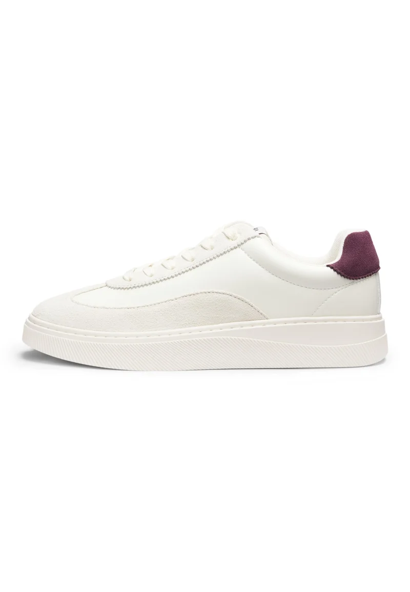 HUGO beige Low-top trainers with suede trims for Women | Best Price UAE