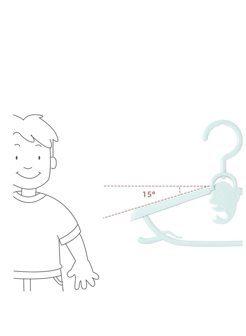 Be a better mom 10PCS Baby Nursery Closet Hangers, Ultra Thin Non Slip, Adjustable Children Coat Hanger for Girl Boy Toddler Kids Child - Image 3