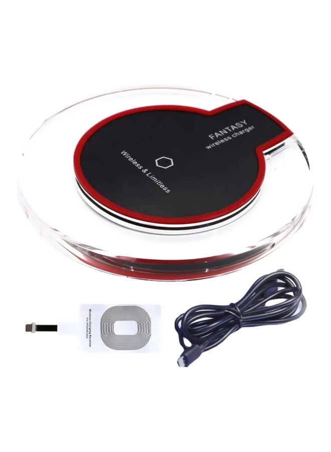 Fantasy 2-Piece Wireless Mobile Phone Charger Black/Clear - Image 1