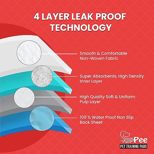 PUPPEE Pet Training Pads For Dogs, Cats, Puppies & Pets, Super Absorbent Urine Mats | Poop & Pee Trainer | Potty Pads, Pet & Puppy Peeing Toilet Trainer | 100% Water Proof & Non Slippery- 60X45CM ( Medium ) - COMBO PACK OF 2 ( 50 COUNT ) - Image 4
