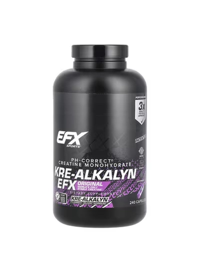 EFX SPORTS Kre-Alkalyn® EFX, 240 Capsules (750 mg per Capsule)