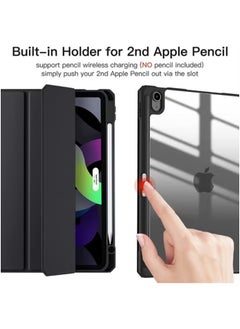 LCYLJGY Protective Case Cover For Air 6th 11-Inch M2 (2024) iPad Air4/Air5 10.9 inch (2020/2022) Generation with Pencil Holder, [Support Apple Pencil Charging and Touch ID] Transparent and Auto Wake/Sleep  - Image 5