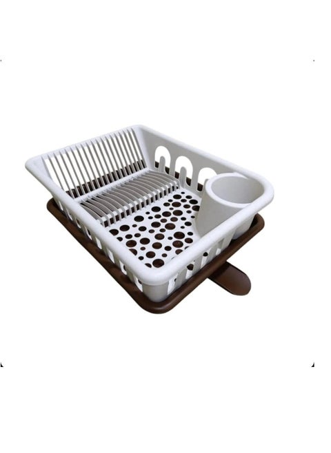 Plastic Dish Drainer Without Drain Rack for Kitchen (Multicolor)