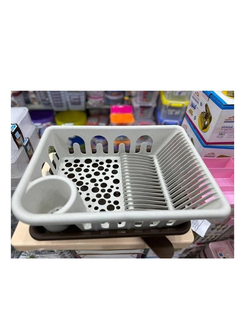 Generic - Plastic Dish Drainer Without Drain Rack for Kitchen (Multicolor) - Image 1