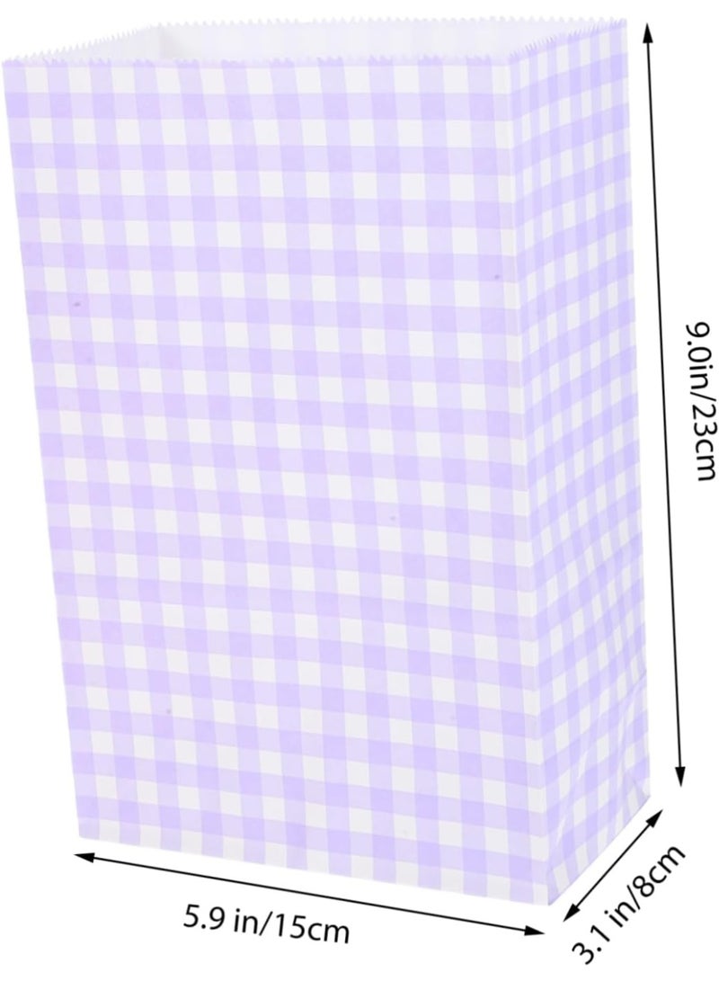 سونسر حقائب الحفلات ، 20 قطعة أكياس هدايا لحفلات الأطفال (150 × 80 × 230 مم) ، 5 ألوان كيس ورق كرافت مسطح القاع مناسب لحفل زفاف عيد الميلاد هالوين (منقوشة) - Image 2