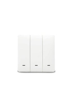 Aookay Aookay WiFi Smart Wall Light Switch with Big Press Button, Compatible with Alexa and Google Home, IFTTT, APP Remote Control, Timing Function, Voice Control (Neutral Wire Needed, White, 3 Gang)  - Image 1