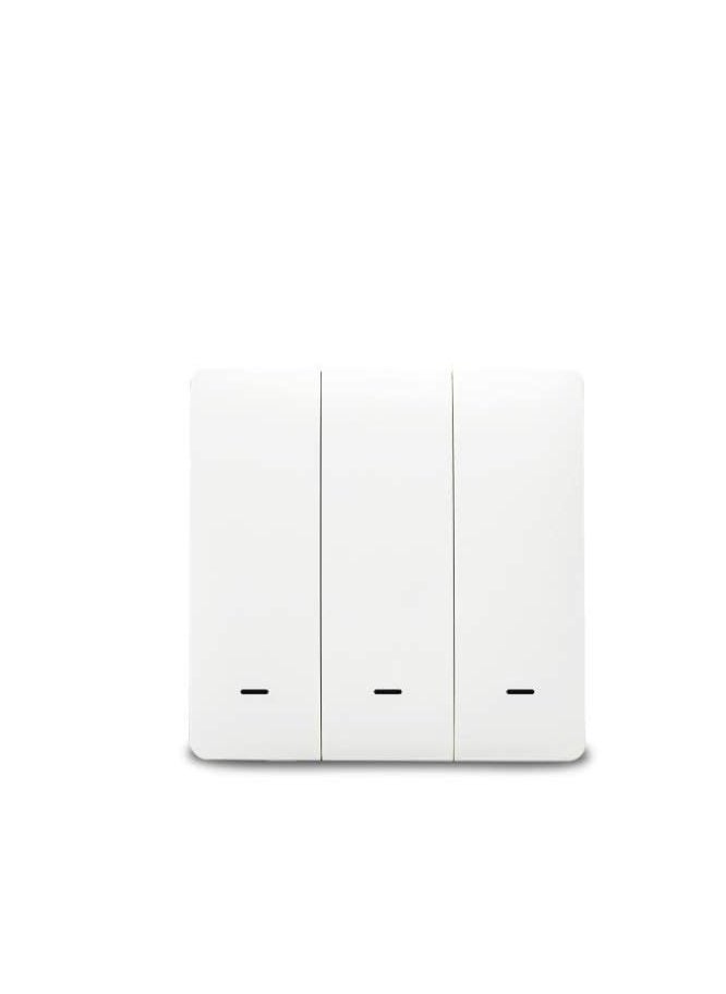 Aookay - Aookay WiFi Smart Wall Light Switch with Big Press Button, Compatible with Alexa and Google Home, IFTTT, APP Remote Control, Timing Function, Voice Control (Neutral Wire Needed, White, 3 Gang) - Image 1
