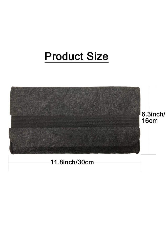 Protective Sleeve Pouch for Logitech K380 Bluetooth Multi-Device Wireless Keyboard - Felt Travel Bag Keyboard Cover (Black)  - Image 3