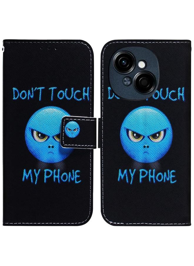For Tecno Spark Go 1 / Pop 9 Pro Coloured Drawing Flip Leather Phone Case(Anger)
