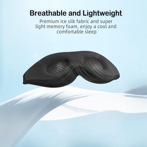 LitBear Sleep Mask for Side Sleeper Women Men, Eye Mask for Sleeping Light Blocking, 3D Contoured Cup Sleeping Mask, Soft Breathable Sleep Eye Mask with Adjustable Strap for Flight, Light Purple - Image 5