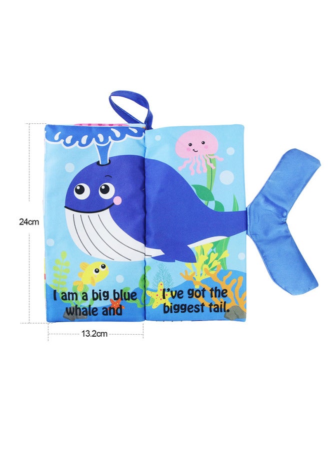 Coolplay Marine Animal Tail Cloth Book Enlightenment Early Education Cloth Book Does Not Fade Tear Three-dimensional Book Baby Cognitive Toys - Image 4