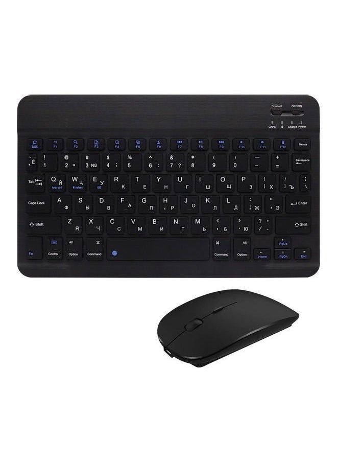 3-System Switch Multi-Language Universal Type Laptop Ipad BT Keyboard Mouse Suit Black  - Image 1