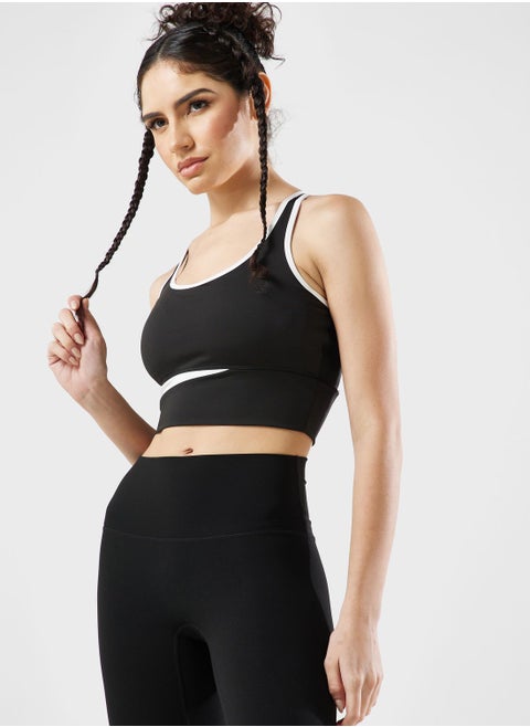 Colourblock Detail Sports Bra