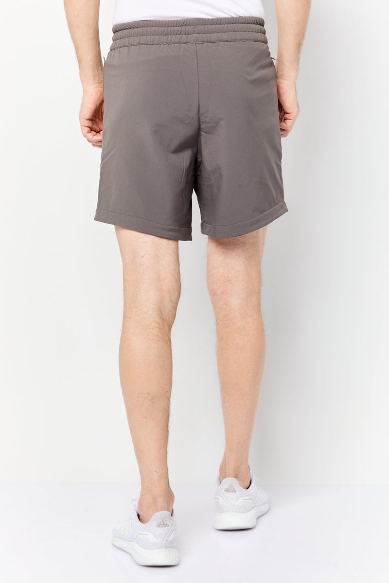 Adidas Men Sportswear Fit Basketball Shorts, Stone Grey - Image 4