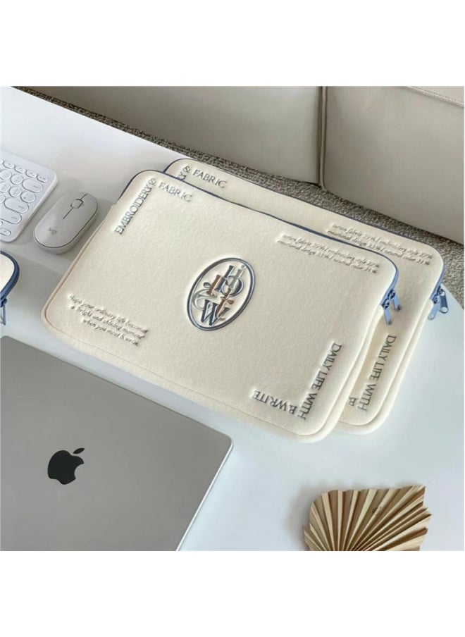 Generic - Korean Style Ins Style Simple Letter Tablet Bag Computer Bag IPad Laptop Protective Case-Color:Standard-Size:14inch - Image 1