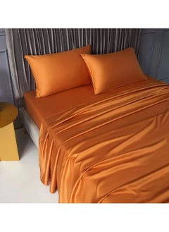 LIMOS 100% Tencel Lyocell Bed Sheets Set 4PC, Flat Sheet,1 Fitted Sheet, 2 Pillowcases  - Image 3