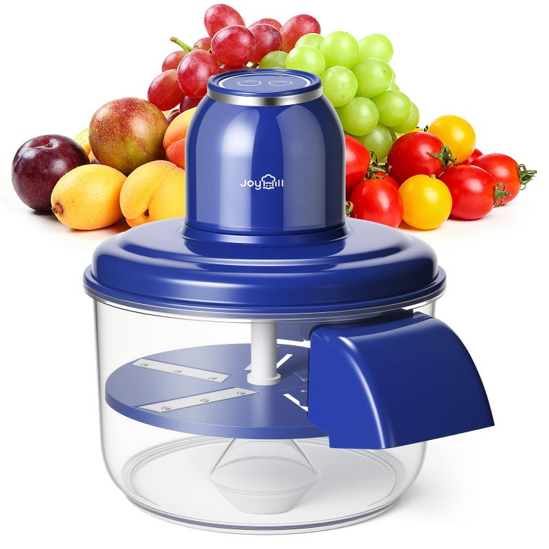 JOYHILL Electric Grape Peeling Machine, Automatic Fruit and Garlic Peeler for Grape Tomato Cherry, 50W Motor with Stainless Steel Blades, Rechargeable Cordless Kitchen Peeling Tool (Blue-1PC) - Image 1