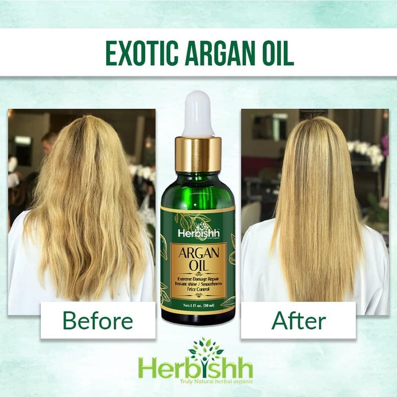 Herbishh After Color Shampoo Combo - Burgundy Hair Color Shampoo 500 ml, Argan Oil 30 ml & Hair Mask 150 ml - Image 5