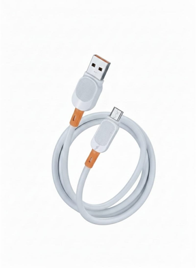 كابل شحن فائق السرعة TP-70 بقوة 6 أمبير، من USB إلى Micro- كابل شحن مرن من السيليكون - Image 1