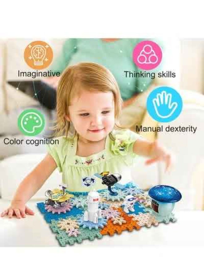 ممز بلانيت العاب اطفال بازل كهربائيه - مجموعة بناء صاروخ فضائي كهربائي يمكنك تركيبها بنفسك مع الموسيقى والضوء، العاب تعليمية مبتكرة للكريسماس وعيد الميلاد، هدايا العاب للاطفال الصغار - العاب اولاد والعاب بنات- العاب اطفال- العاب تنمية- العاب حركه- العاب تعليميه - Image 5