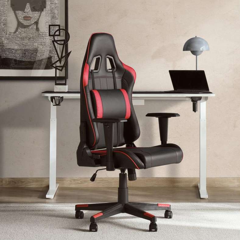 Pan Home Giotto Gaming Chair - Black and Red for Men