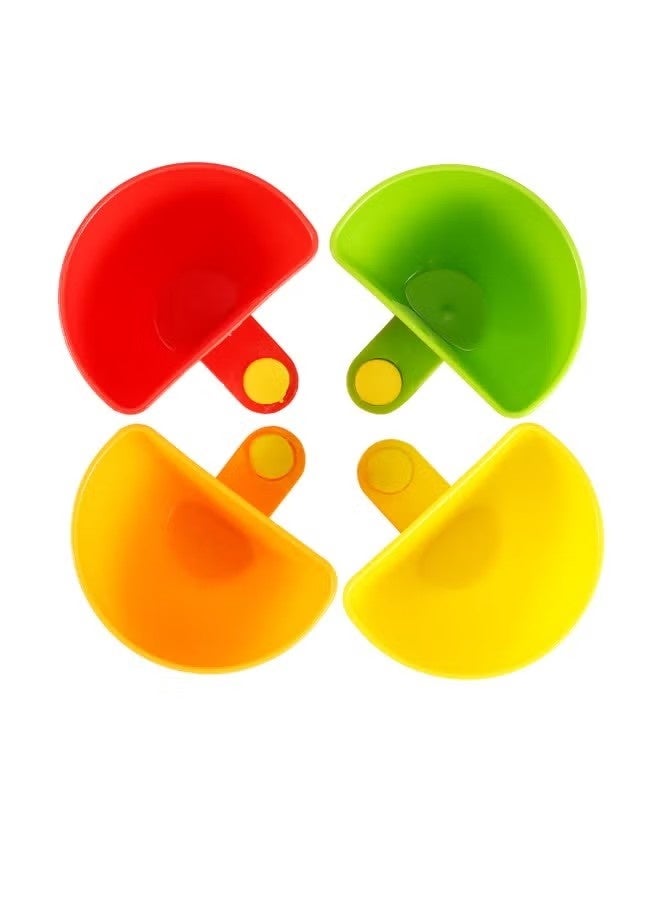 عبوة من 4 قطع من حاويات التوابل للبطاطس المقلية والصلصات - حاويات توابل أساسية للمطبخ، حاويات توابل للغمس، الحفلات، النزهات، حاويات توابل سهلة التنظيف - Image 1