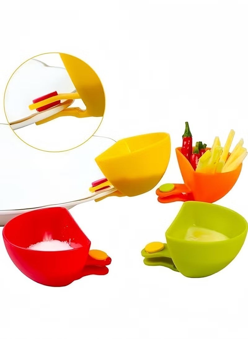 عبوة من 4 قطع من حاويات التوابل للبطاطس المقلية والصلصات - حاويات توابل أساسية للمطبخ، حاويات توابل للغمس، الحفلات، النزهات، حاويات توابل سهلة التنظيف - Image 2