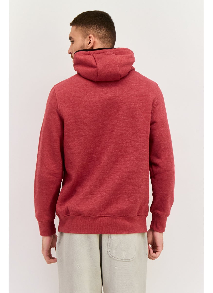 Avalanche Men Sportswear Fit Graphic Print Long Sleeves Outdoor Sweatshirt, Coral  - Image 3