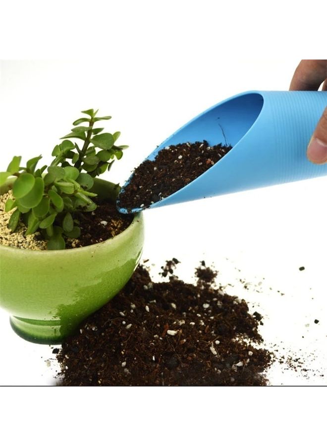 White Japanese Style Soil Scoop Shovel Cup Ergonomic Handle Durable PP Plastic Planting Tool - Image 3