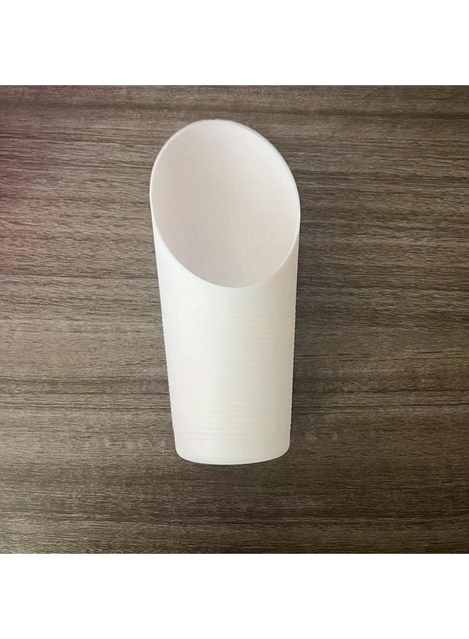 White Japanese Style Soil Scoop Shovel Cup Ergonomic Handle Durable PP Plastic Planting Tool - Image 1