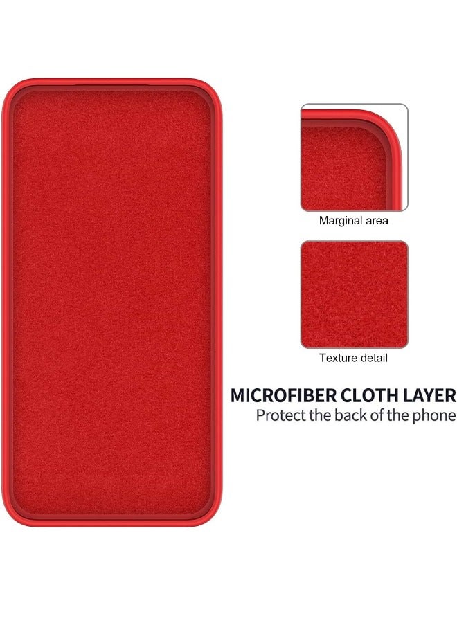 Cover for VIVO V29 5G, Silicone Protective Phone Case for VIVO V29, Slim Thin Full Body Protect Soft Shockproof Cover for VIVO V29 5G, Red - Image 3