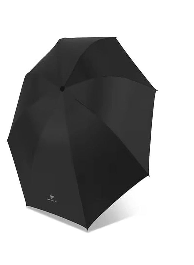 SEYROLIN UV protection Black Umbrella Automatic open close for rain and sun | Summer and Sun Protection with UPF 50+ | 3 fold umbrella for men women boys girls | stylish folding under windproof travel - Image 2