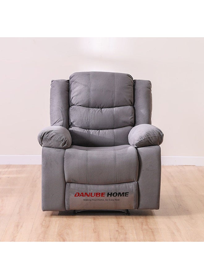 DANUBE HOME كرسي مينا بمقعد واحد مصنوع من القماش مع حامل أكواب وجيوب، تصميم حديث، مقعد واحد، كرسي استرخاء لغرفة المعيشة، 97 × 84 × 103 سم، رمادي داكن - Image 5