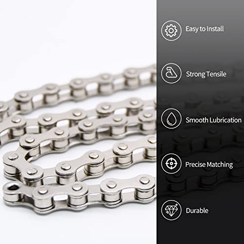 Ruby Q Bike Chain Kit, Single Speed Multi-Function Bike Mechanic Repair Kit, Chain Breaker and Bike Link Plier with Hook and 6 Pairs Bicycle Buckle, Reusable - Image 2