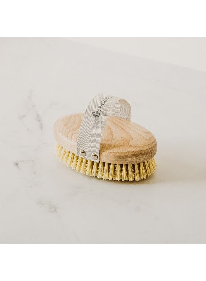 Hydrea London Beech Wood Body Brush With Cactus Fibre Bristles - Image 3