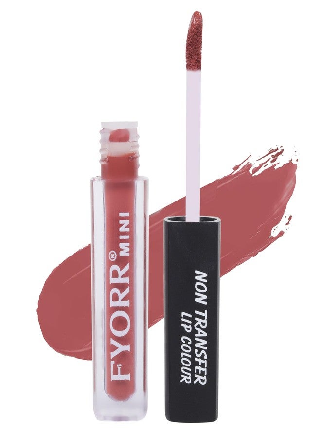 FYORR Non Transfer Matte Waterproof Liquid Lipstick Ultra Pigmented Non-Sticky Smooth Finish Lip Color, Nude Perfect (4ml) - Image 2