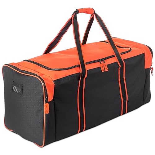 Jetstream Heavy Duty Multi Pocket Large Sports Gym Equipment 3-Pocket Travel Duffel Bag (36 Inch, Orange) - Image 1